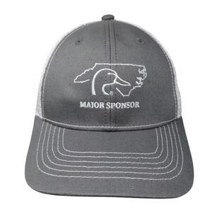 Major Sponsor Snapback Mesh Back Trucker Hat Gray One Size 6 Panel